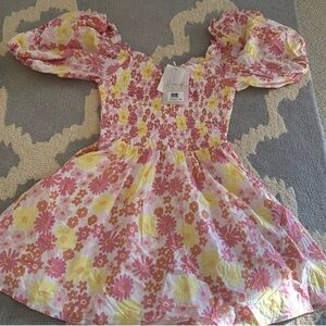 Floral Pink and Yellow Dress
